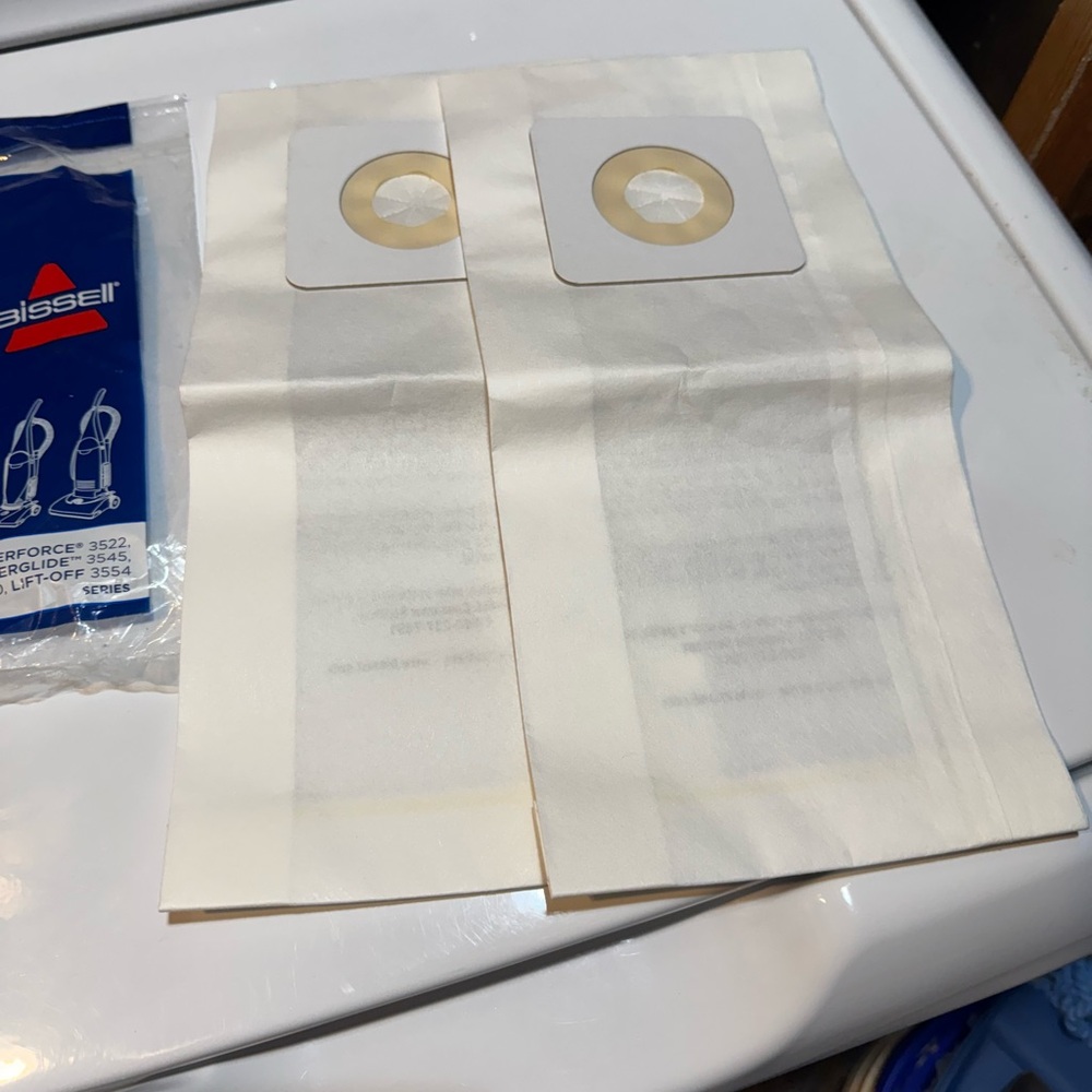 2 bissell upright vacuum bags